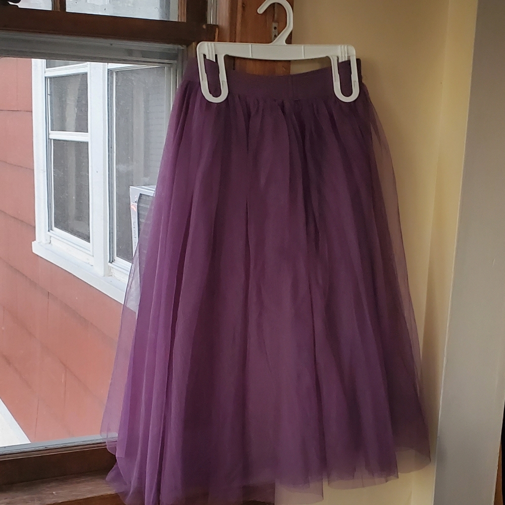 Deep Lavender Tulle Skirt - Picture 1 of 2